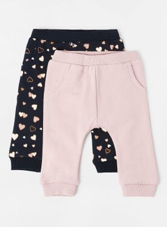 Buy Baby Graphic Joggers (Pack of 2) Multicolour in UAE