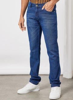 Buy Slim Fit Jeans Denim Blue in UAE