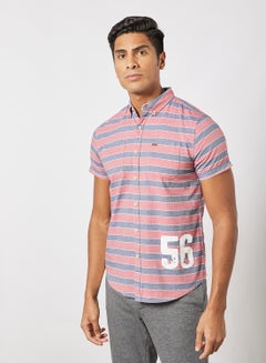 Buy Slim Fit Short Sleeve Shirt Multicolour in UAE