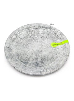 Buy Dinner Plastic Plate Cadet Grey 28cm in UAE