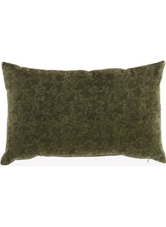 Buy Eden Velvet Cushion Cover Cotton Green 30 x 50cm in UAE