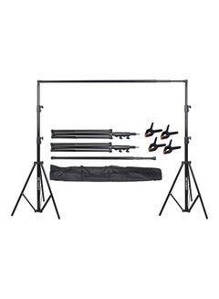 Buy S06 Adjustable Backdrop Support Photography Stand Set Black in UAE