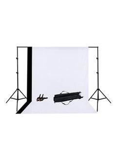 Buy S03 Photography Studio Background And Stand Set Black/White in UAE