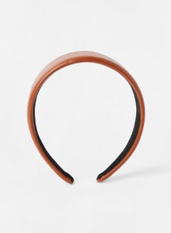 Buy Kids Faux Leather Headband Brown in Saudi Arabia