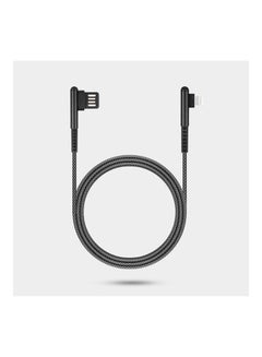 Buy 2.1A Nylon-Braided Lightning to USB Charge & Sync Cable Black in Egypt