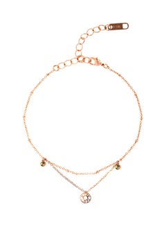 Buy Cute Beads Anklet Rose Gold in UAE