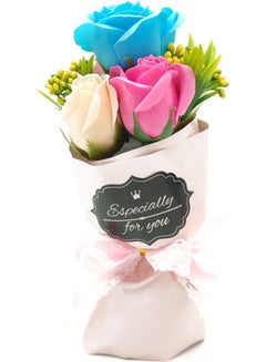 Buy Hand Held Rose Bouquet Multicolour 30cm in Saudi Arabia