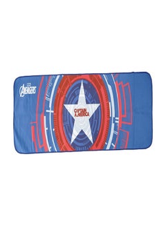 Buy Marvel Captain America Polyester Sport Towel Blue 100x30x4cm in Saudi Arabia