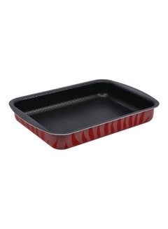 Buy 3-Piece Rectangular Baking Tray Set Red/Black in Saudi Arabia