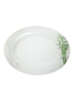 Buy Versatile Lightweight Melamine Ware Oval Tray White 12inch in UAE