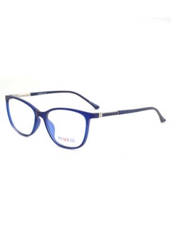 Buy Full Rim Square Shape Clear Lens Eyeglass Frame - Lens Size: 52 mm - Blue / Silver in UAE