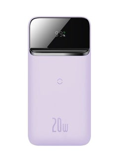 Buy 10000 mAh Magnetic Mag-Safe Wireless Power Bank PD 20W For iPhone 12/13 Series Purple in UAE