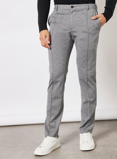 Buy Punto Milano Slim Fit Jersey Pants Grey in Saudi Arabia