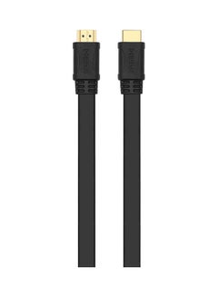 اشتري كابل مسطح بدقة 4K HDMI 2.0 لون أسود في السعودية