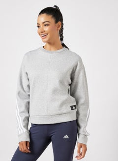 Buy Sportswear Future Icons 3-Stripes Sweatshirt Grey in Egypt