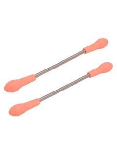 Buy 2-Piece Facial Hair Remover Stick Epilator Set Orange/Silver in UAE