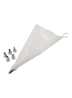 Buy Bake A Wish Silicone Piping Bag Set White 31x17cm in UAE