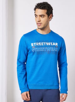 Buy Regular Fit Sweatshirt Royal Blue in UAE