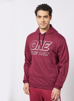 Buy Regular Fit Sweatshirt Maroon in UAE