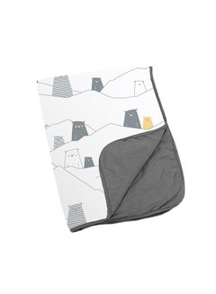 Buy Bear Printed Dream Baby Blanket -  Grey in UAE