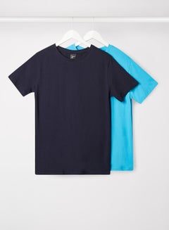 Buy Crew Neck T-Shirt ( Pack of 2) Multicolour in Saudi Arabia
