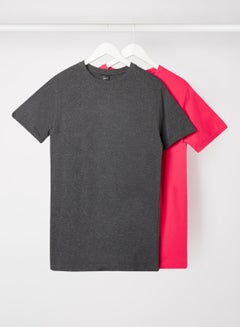 Buy Crew Neck T-Shirt ( Pack of 2) Multicolour in Saudi Arabia