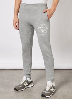 Buy Logo Slim Fit Sweatpants Grey in UAE