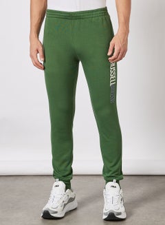 Buy Logo Slim Fit Sweatpants Green in UAE