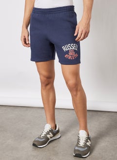 Buy Logo Elasticated Shorts Navy in UAE