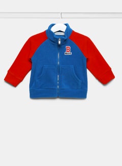 Buy Boy Long Sleeve Zip Through Jacket Blue/Red in Saudi Arabia