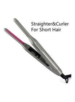 Buy Portable Mini Wave Hair Straightener Curling Iron Grey 26.5cm in UAE