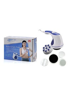 اشتري Massager Relax Professional Body Sculptor Spin Tone With 4 Different Massage Head And 1 Massage Head Protector Cover في مصر