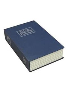 Buy Large Dictionary Book Diversion Metal Safe With Key Lock Blue 18x12cm in Egypt