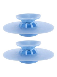 Buy 2Pcs Shower Drain Stopper Plug Bathtub Cover Portable Silicone Hot Bath Tub Strainers Protectors Blue in Egypt
