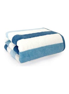 Buy Bath Towel Absorbent Soft Hand Face Bath Towels Cotton Large Bath Towels Blue 90X180cm in Egypt