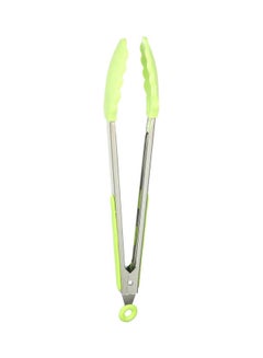 Buy Stainless Steel Tongs For Bbq Grilling With Silicone Tips Green in Egypt