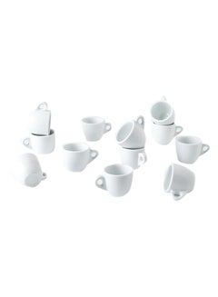 Buy 12-Piece Ceramic Cups White in UAE