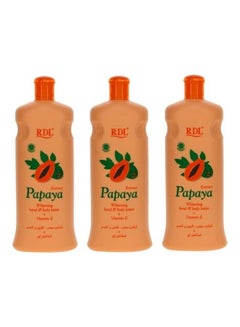 Buy Pack Of 3 Papaya Extract Whitening Hand And Body Lotion 600ml in UAE
