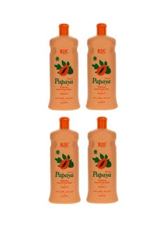 Buy Pack of 4 Extract Papaya Whitening Hand and Body Lotion + Vitamin E 600ml in Saudi Arabia