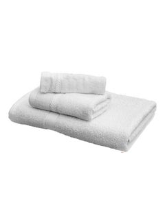 Buy 3-Piece Fast Absorbent Towel Set White 70 x 140cm in UAE