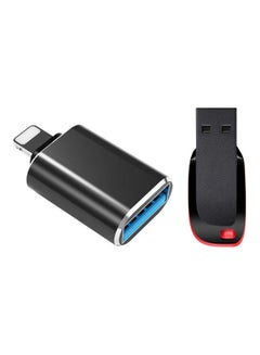 Buy Adapter IPhone Link ,With USB Port , With USB Flash 16 GB Black in Saudi Arabia