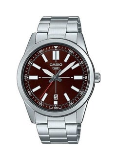 اشتري Men's Brown Dial Stainless Steel Band Analog Wrist Watch MTP-VD02D-5EUDF في مصر