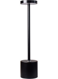 اشتري Rechargeable Cordless Table Lamp,Outdoor Portable Battery Operated Desk Lamps 2-Levels Brightness Powered Small Night Light Black 34 x 8cm في السعودية