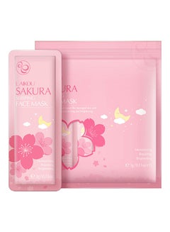 Buy 15-Sachet Sakura Sleeping Face Mask Pink 45grams in Saudi Arabia