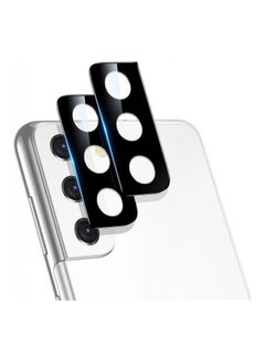 Buy 2-Piece Camera Lens Protector Scratch Resistant Tempered Glass for Samsung Galaxy S22 Black in Saudi Arabia
