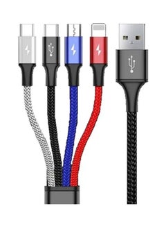 Buy Fast 4-in-1 Cable For Type-C BLACK/BLUE/RED/SILVER in UAE