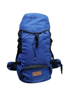 Buy 60L Drawstring Water Resistant Multi Compartment Unisex Polyester Hiking/Trekking/Camping Backpack Compatible With 15 Inch Laptop RoyalBlue/Black in UAE