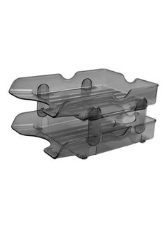 Buy Plastic Desk Tray With Risers Grey in Egypt