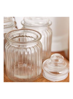 Buy 3-Piece Canister Set Clear 300ml in Saudi Arabia