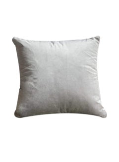 Buy Decorative Solid Filled Cushion Light Grey 40x40cm in Saudi Arabia